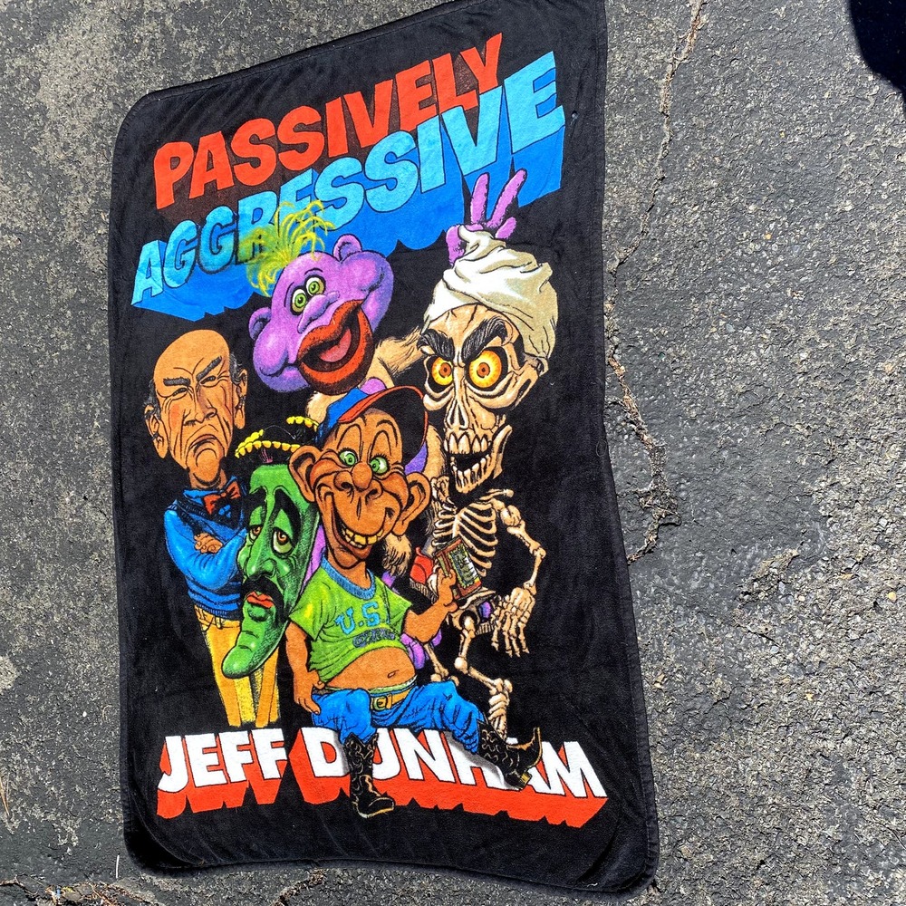 Jeff Dunham Passively Aggressive Fleece Throw Blanket 45 x 60